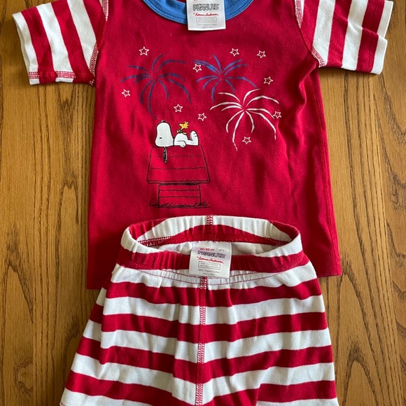 Lot of 3 Hanna Andersson Short John kids pajamas 2t - Picture 4 of 4